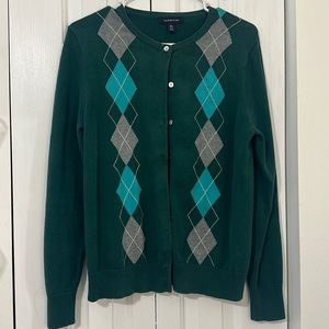 LANDS’END Dark Green Cardigan